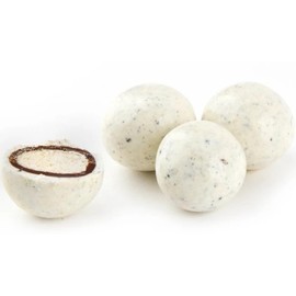 NY Spice Shop Cookies & Creme Chocolate Malt Balls Party Decorations - 8 Ounce Malted Milk Balls Candy Birthday Gifts - Chocolate Malted Milk Balls - Dark Chocolate Malt Balls Holiday Snacks