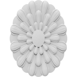 Ekena Millwork ROSC015X020SPRUF 1 1/2" W x 2" H x 1/4" P Petite Springfield Rosette, White