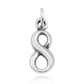 AeraVida Trendy .925 Sterling Silver Number '1-9 ' Pendant Charm, Small, Sterling Silver, No Gemstone