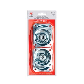 Waddell 2.4375-in x 2.4375-in Metal Table Leg Straight Top Plate (4-Pack)