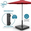 AOSTD Heavy Duty Metal Umbrella Base,Mobile Patio Umbrella Stand,Square Market