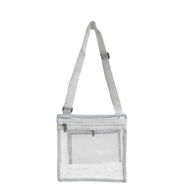 Transparent Shoulder Bag, PVC Transparent Bag, Women's Crossbody Shoulder Bag, Waterproof Sling Bag with Adjustable Strap for Concerts, Shopping, Travel, Sports Events, White (white A)
