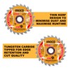 INGCO 2-Pack 165mm Ultra-thin TCT Saw Blade Set 24T, 20mm