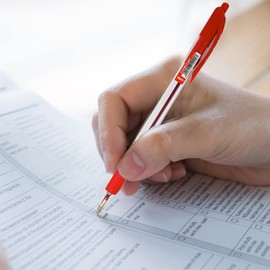 Cello Ballpoint Red Pen, Pack of 12 Ballpoint Pens, Smooth Writing Action - Medium Point Nib (1.0mm) Red multipack, Ball point pens; Ideal for School, Work, Home stationary supplies