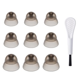 9 Pcs Hearing Aid Domes Hearing Aid Ear Tips for Resound Hearing Aid Replacement Domes Hearing Aid Tips Domes Hearing Aid Ear Buds with Cleaning Brush