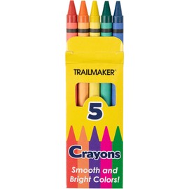 Trail maker 96 Pack Non Toxic Crayons For Kids Safe Wax Crayon School Supplies Arts Crafts