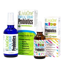 LiviaOne LiviaOne Daily Liquid Probiotics for Kids and Topical Probiotics Spray Bundle, 6 Fl Oz (Pack of 2)
