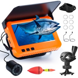 Underwater Camera for Fishing Portable Fish Finder Real Time Underwater Fishing Camera 100ft Long Cable,4.3" HD LCD Monitor&IR LED Night Vision Wide Angle Lens Kayak Lake Boat Ice Fishing Fish Camera
