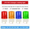 YASONG LTE-1101MJ Rotating Warning Light with 90dB Buzzer, AC110V-120V Industrial