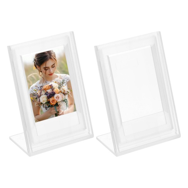 uxcell 2 Pcs Mini Picture Frames 3.8 x 2.7 Inch