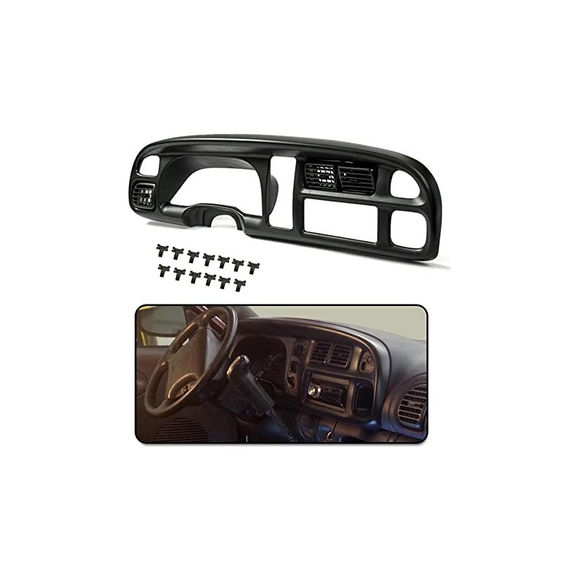 PIT66 Dash Board Bezel Cover Compatible with 1998-2002 Dodge Ram