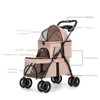 Double Pet Stroller for Dogs and Cats, One-Hand Foldable with