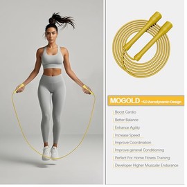 Cuerda de saltar de entrenamiento de PVC de 5 mm, longitud ajustable con asas inastillables, ideal para principiantes y atletas avanzados, fitness, ca