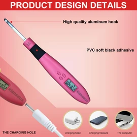 Automatic Counting Crochet Hooks - Convenient Knitting Tools for Crocheters, Ergonomic Handle, Accurate Stitch Counting, Suitable for All Crochet Projects (4.5MM)