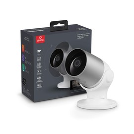 Globe Electric Wi-Fi Smart Indoor/Outdoor Security Camera, No Hub Required, 1080p, Motion Detection, 2-Way Voice, Night Vision, Silver and White (50108)