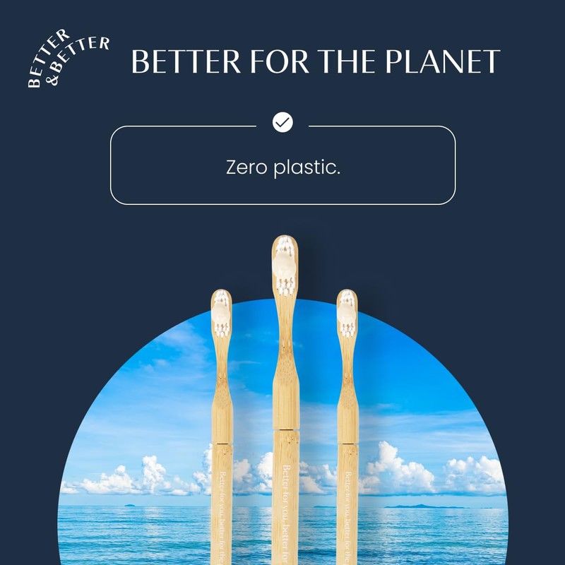Better & Better Natural Bamboo Toothbrush | Soft Bristles |