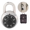 Rotary Digit Code Combination Padlock Round Security Lock for Door