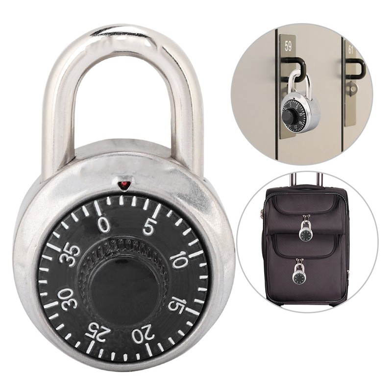Rotary Digit Code Combination Padlock Round Security Lock for Door
