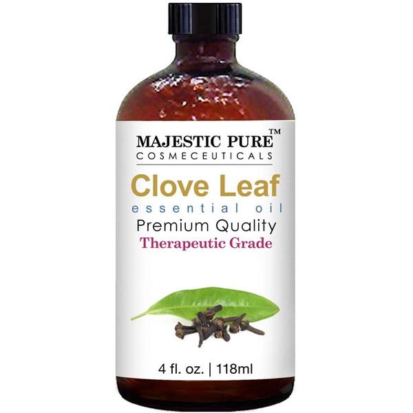 Majestic Pure Clove Essential Oil- Pure and Natural, Therapeutic Grade Clove Oil - 4 Ounces