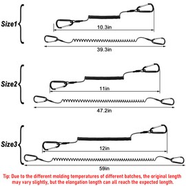Alwonder 6-Pack Fishing Lanyards Tool Lanyards for Hand Tools, Retractable Tool Lanyard Steel Wire Coiled Ropes Safety Tether Fly Fishing Lanyard for Pliers Scissors Fishing Gear Gray 47.2IN