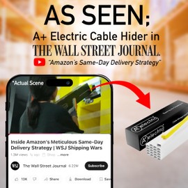 A+ ELECTRIC 315" Cable Hider, Wire Cover, Cables Raceway for Cord Hide, Long, Large, White and paintable Cords Cover Concealer Conduit Channel, TV, Ethernet Molding Electrical Wires Management Kit