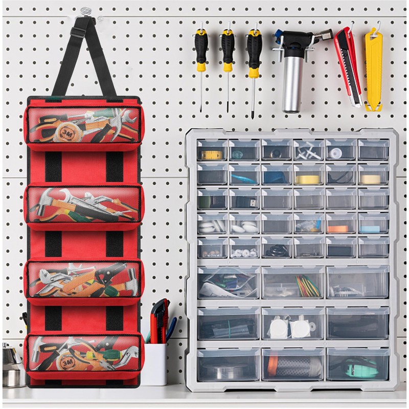 Wessleco Tool Roll, Wrench Roll Up Pouch Canvas Tool Roll