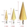 XSAJU Step Drill, Hexagonal Shank, Bamboo Shoot Drill, Titanium Coating,