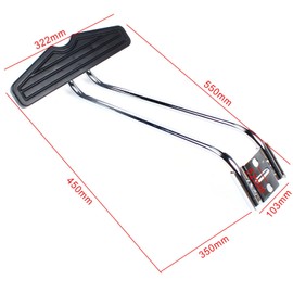 Salon Chair Foot Rest, Iron Plating Tube Plastic Footrest Barbers Tripod Stand F-1 Salon Equipment Foot Pedal for Beauty Spa