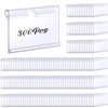 Tatuo 300 Pcs Reusable Plastic Wire Shelf Label Holders, Clear