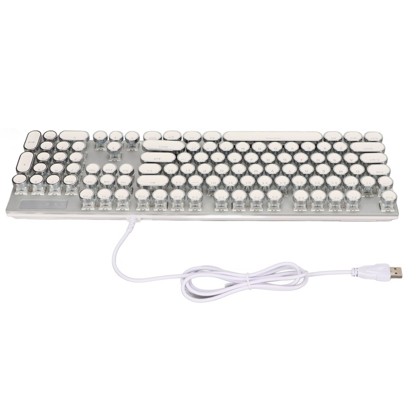 Blue Switch Mechanical Keyboard 104 Keys Backlight Ergonomic Retro Steampunk