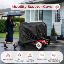 Mobility Scooter Cover, Professional Eldly Mobility Scooter Storage Cover, Scooter Weather Cover, Mobility Scooter Storage Cover, Waterproof Rain Protection, 74.8"x28.0"x46.1"