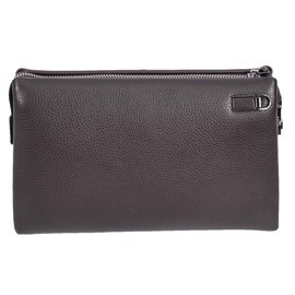 House of Luggage HLG1023 Mens Genuine Leather Lockable Wristlet Travel Clutch Bag, brown