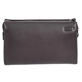 House of Luggage HLG1023 Mens Genuine Leather Lockable Wristlet Travel Clutch Bag, brown