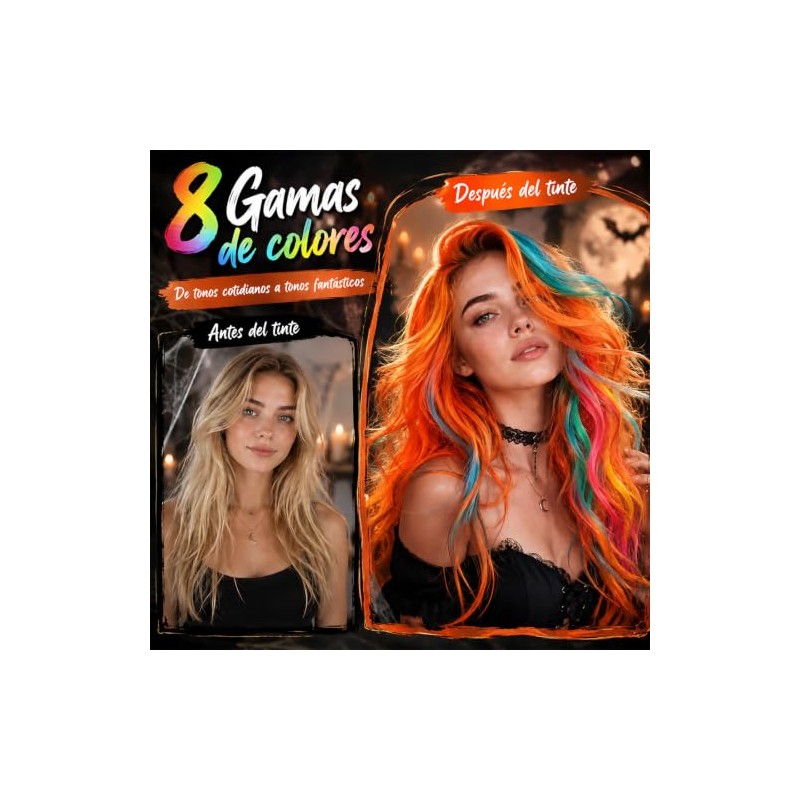 Cera Para Pintar Cabello, Tinte Temporal Para Cabello (Naranja)