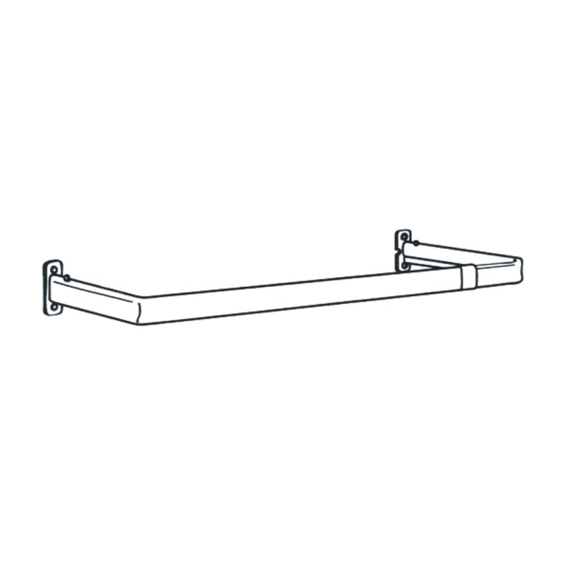 Single lock-seam curtain rods 28-48" projects 5 1/2"