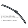 Tuokay, 28'' Windscreen Wipers, Special Rubber Strips for Beam Wiper