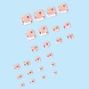 Square Press on Toenails Short Fake Toe Nail with Red