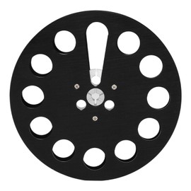 1/4 7 Inch Empty Tape Reel Aluminum Alloy 11 Hole Universal Opening Machine Part Recording Takeup Reel Black