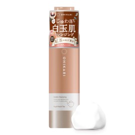 Ohikari Bubble Cleansing, Carbonated Foam, Carbonated Cleansing, Makeup Remover, No Need for Face Cleansing, Eyelash Equok Royal Peach Tea, 5.3 oz (150 g)