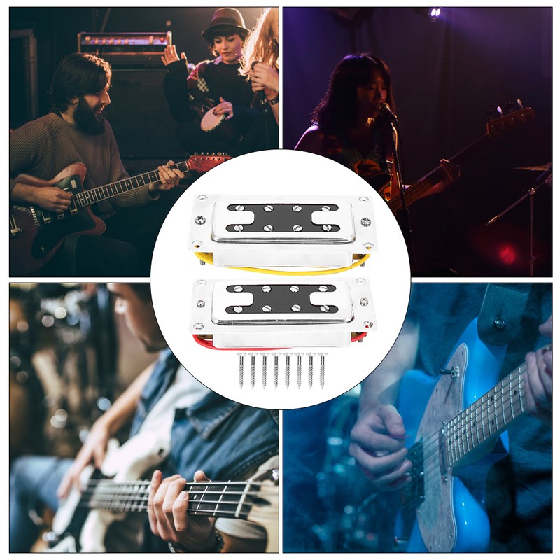 Pickup Guitar Bass Parts Lightweight Musical Instrument Accessories Silver 12K‑Resistance(Silver