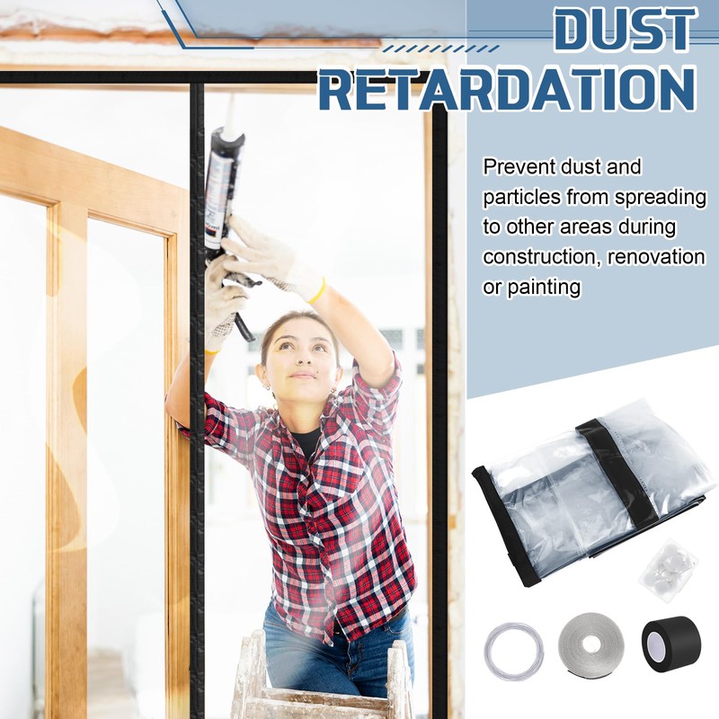 Preboun 3 Sets Dust Barrier Magnetic Door Barrier Door Kit