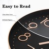 LiRiQi 30 cm Modern Quartz Silent Wall Clock, Wall Clock