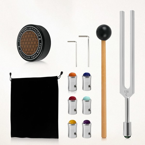 Tuning Forks for Healing 128Hz, 1PC Body Weighted Chakra Tuning