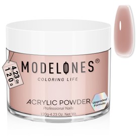 Modelones Acrylic Powder, 4.23oz Upgraded Dark Pink Nail Acrylic Powder for Nail Art 3D Carving French Nails Extensions, Non-Yellowing, Gifts for Women