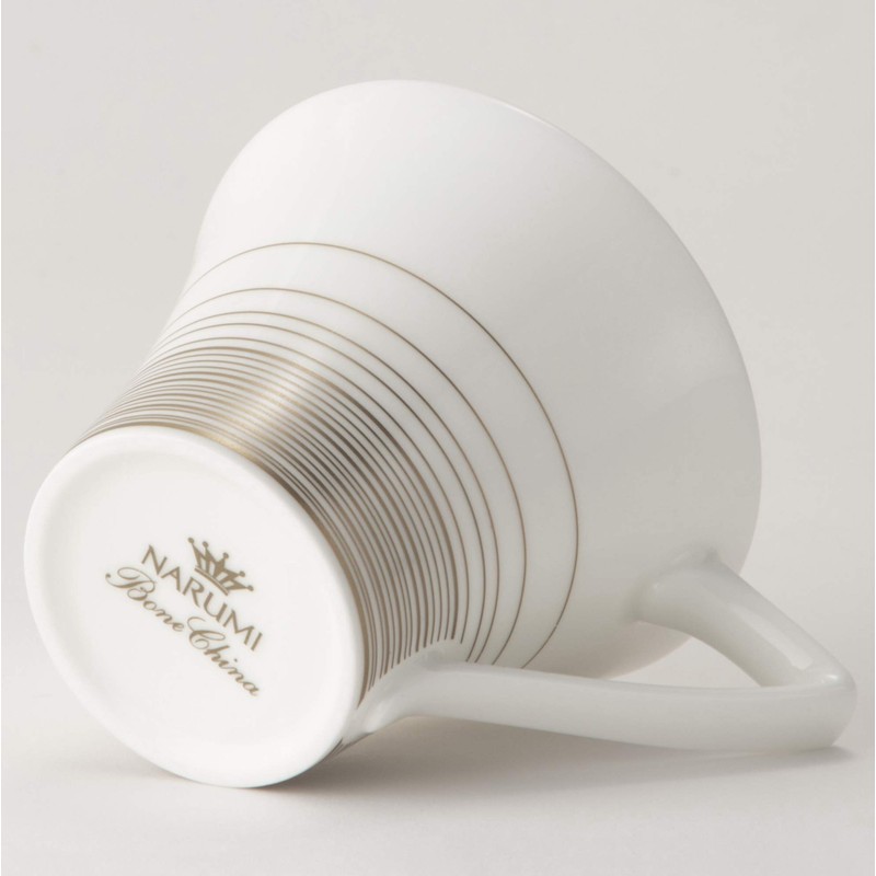 Narumi 52146-2794 Cup Saucer, Gold Swirl Band, Gold, 4.3 fl