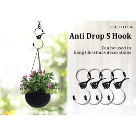 GEZIDEA S Hooks Stainless Steel Heavy Duty S Hooks Anti Drop for Kitchen,Work Shop,Bathroom,Garden,Wardrobe,Office,Perfect Rack Hooks,Big,10Pieces
