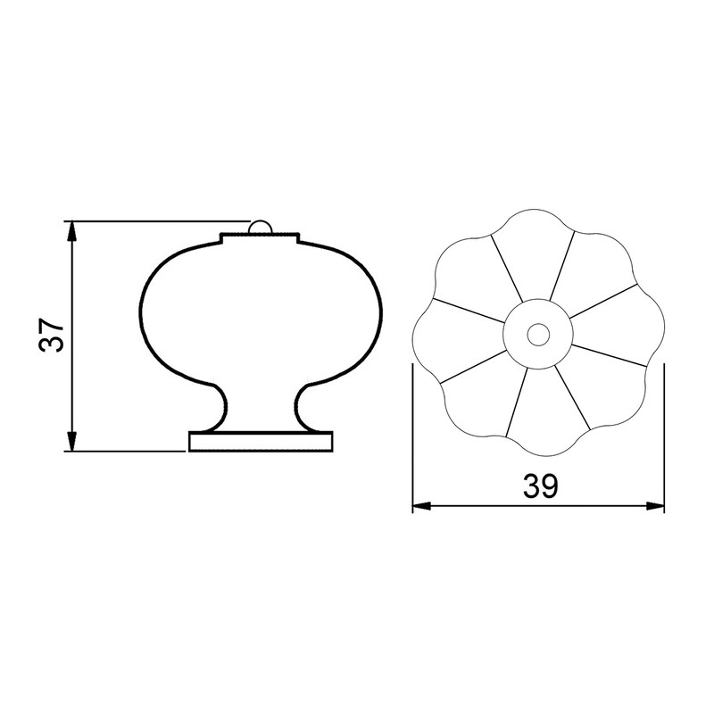 SO-TECH® Anna Furniture Knobs Diameter 39 mm White with Burnished