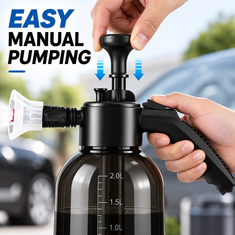2L Hand Pressure Foam Sprayer for Car Washing – Fan