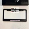 Branded Custom Made "BLESSED" Heavy Stainless Steel License Plate Frame Bl