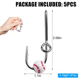 Fishing Hook Hat Pins Fishing Hook Hat Clip Fish Hooks for Hat, Gold/Black Fish Hook Hat Tie Clip for Outdoor 12PCS (with beads-black-12pcs)